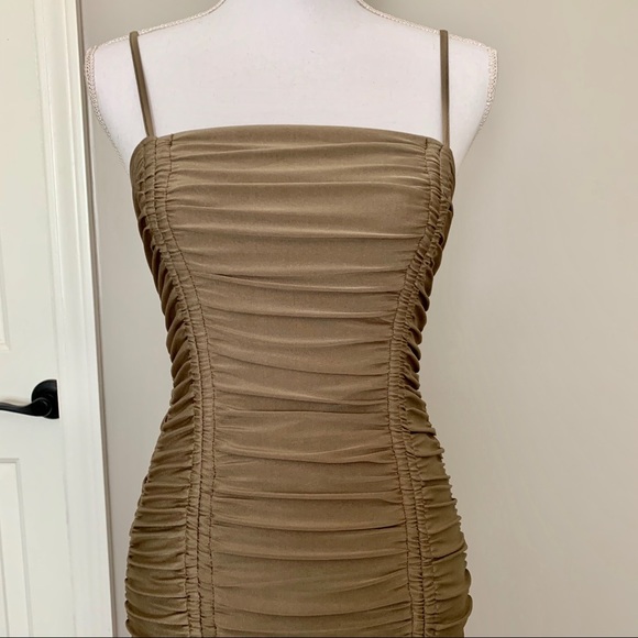 Tiger Mist Zion Ruched Shimmer Mini Party Dress - Picture 5 of 6